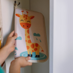 Набор для детского сада: кармашек, коврик, наклейки. Жираф