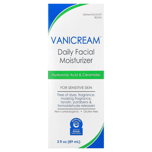 Vanicream, Ежедневное увлажняющее средство для чувствительной кожи, без отдушек, 89 мл (3 жидк. Унции)