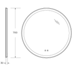 Зеркало BelBagno 70 SPC-RNG-700-LED-TCH-SND с подсветкой с голосовым управлением и подогревом