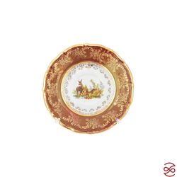 Кофейный сервиз Repast Охота красная Мария-тереза 15 предметов на 6 персон
