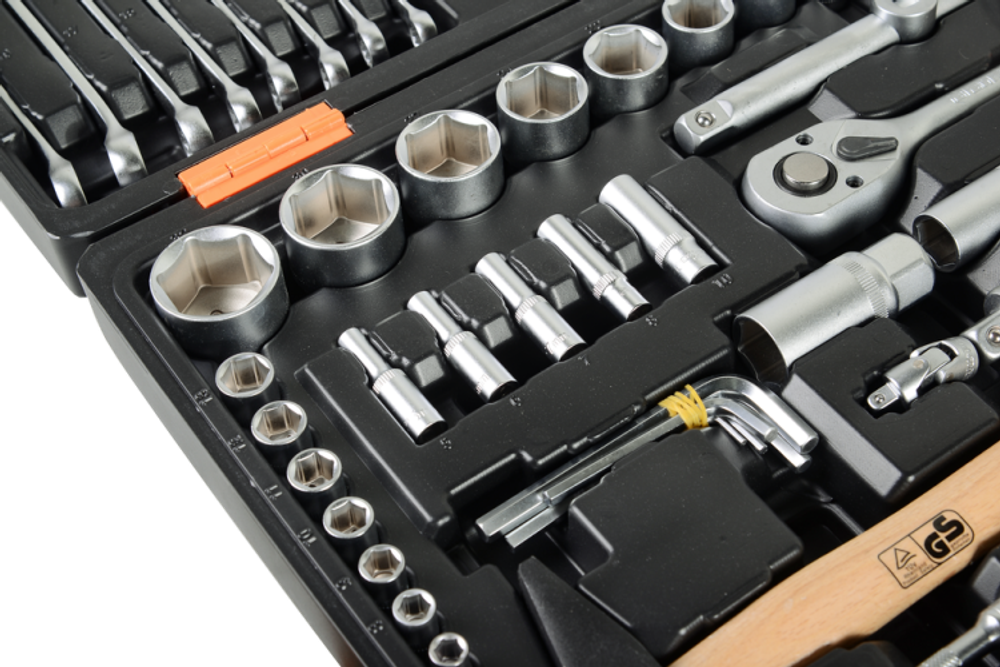 Набор инструментов, 1/2", 1/4", CrV, пластиковый кейс 76 предмета Вихрь