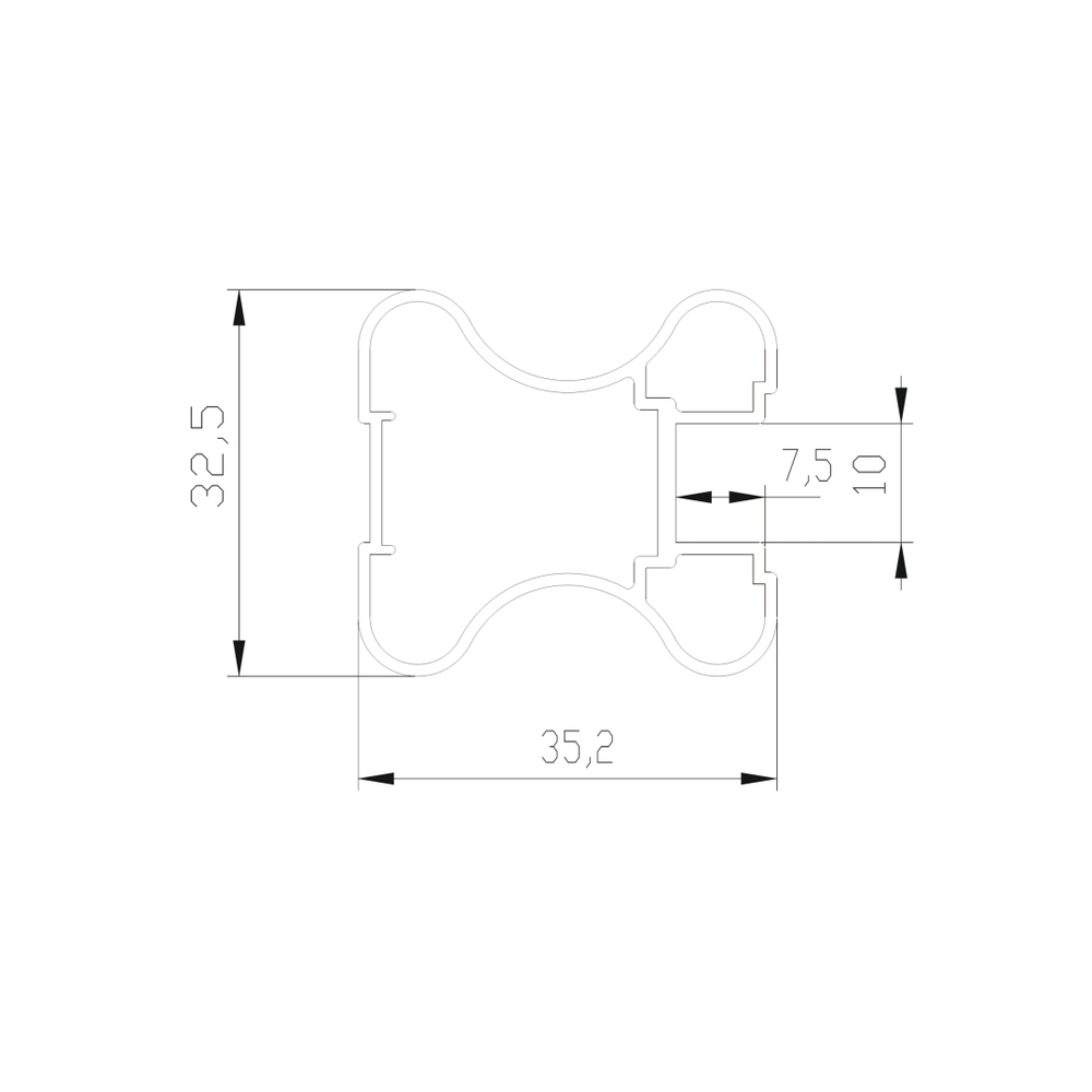 ЭКО Вертикальный профиль Н (5,40 м) шампань матовая (AL) (AE0503) Aristo (Акция)