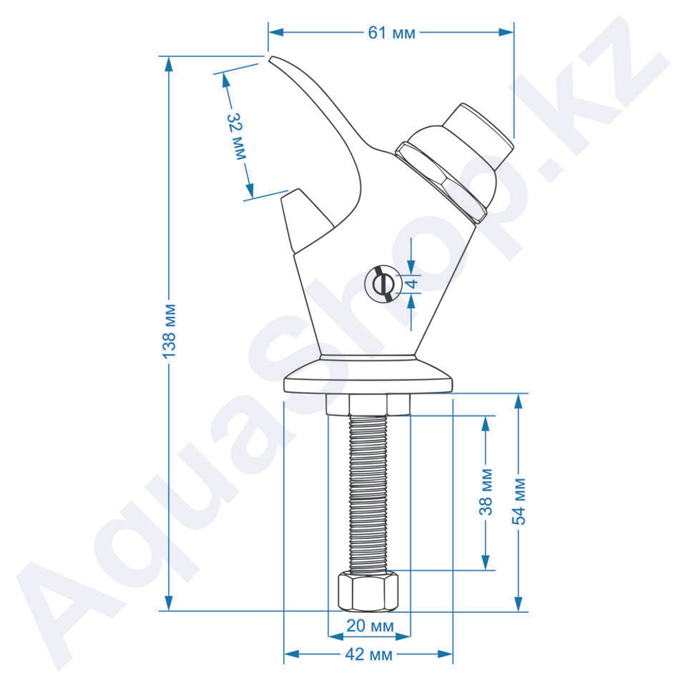 Размеры крана поилки для питьевого фонтанчика