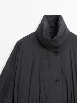 Massimo Dutti Парка из высокотехнологичной ткани, темно-синий