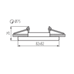 Точечный квадратный светильник KANLUX NESTA DTL-B