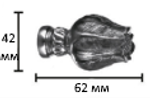 Наконечники "Тюльпан Ост" кованых карнизов для штор d 16 мм, цвет бронза