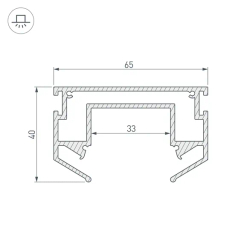 Профиль-держатель LGD-STRETCH-4TR-2000 (Arlight, Алюминий) 033090