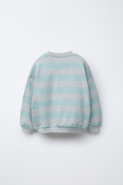 ZARA ТОЛСТОВКА В ПОЛОСКУ, СИНИЙ