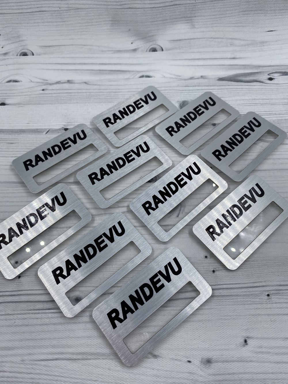 Бейдж металл 70х40мм с окном