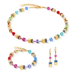 Серьги Coeur de Lion Multicolour Rainbow-Gold 3015/20-1535