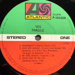 Yes ‎– Fragile (Япония 1976г.)