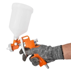 Краскораспылитель с верхним пластиковым бачком (600мл, 1.5мм, 2 bar, 85-113 л/мин, присоед. резьба 1/4'') Partner S-990-15G