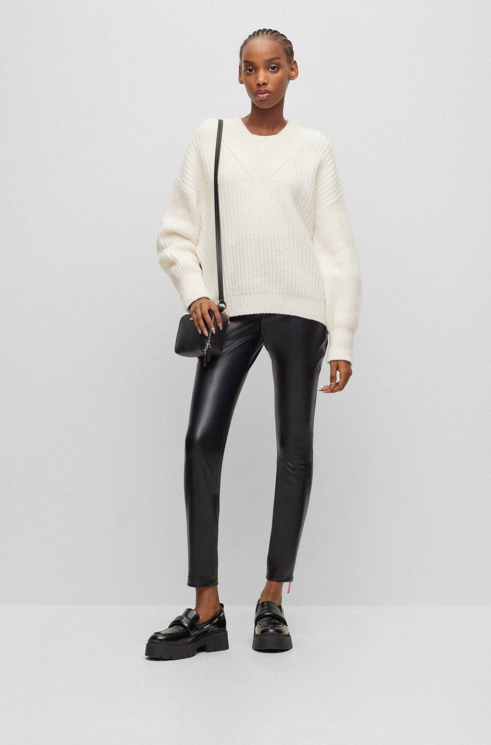 Хлопковый свитер sesamia HUGO - белый(50500808)