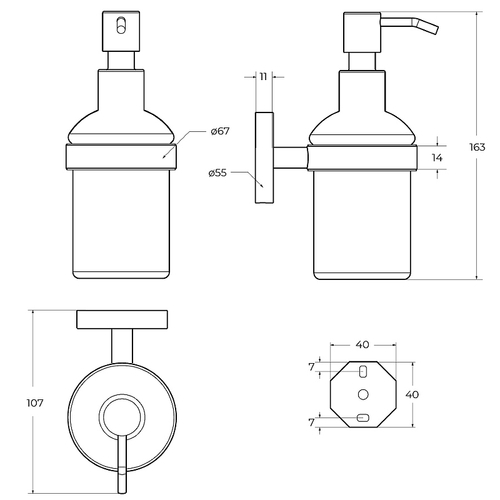 Дозатор для жидкого мыла Cezares Relax RELAX-SOIS-V-01 Хром