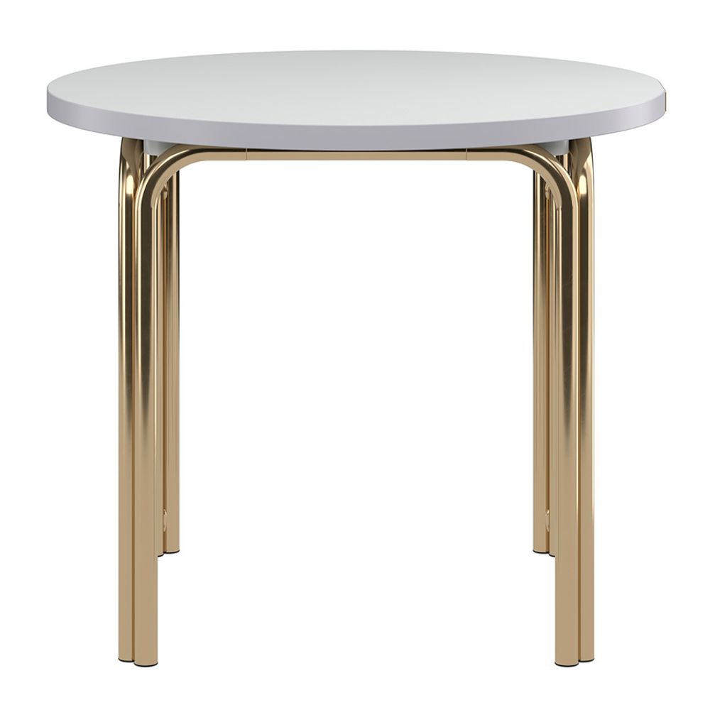 Столик кофейный Ror, Ø50 см, латунь/серый