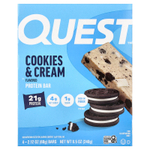 Quest Nutrition, Протеиновый батончик, печенье и крем, 4 батончика, 60 г (2,12 унции) каждый