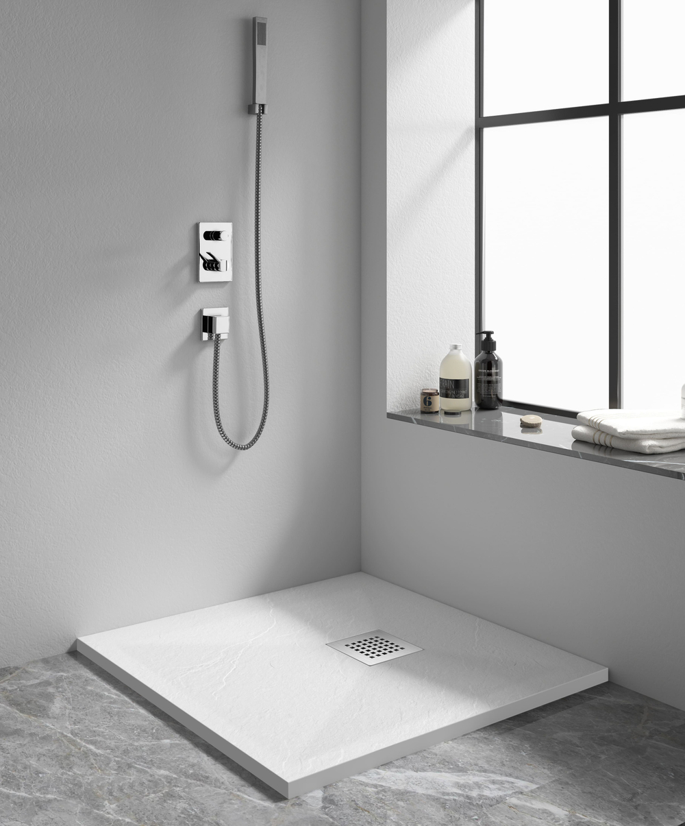 Душевой поддон квадрат STONE TRAY-W (800x800)