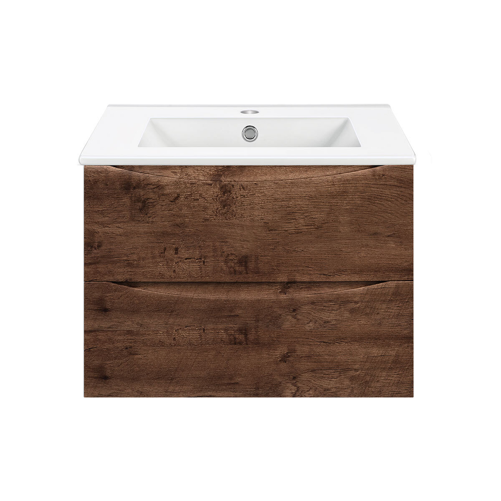 Тумба под раковину Vincea Mia 700 подвесная, 2 выкатных ящика soft close, R.Wood