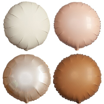 Фольгированный шар-круг, матовый, в бежевых оттенках, 46 см