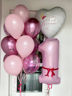 Набор воздушных шаров для девочки на годовасие № 1071