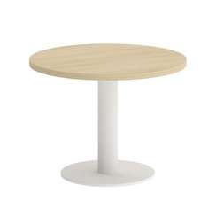 Yalta Стол журнальный круглый LT.SJ-1 Акация Лорка/Металл Белый 600*600*450