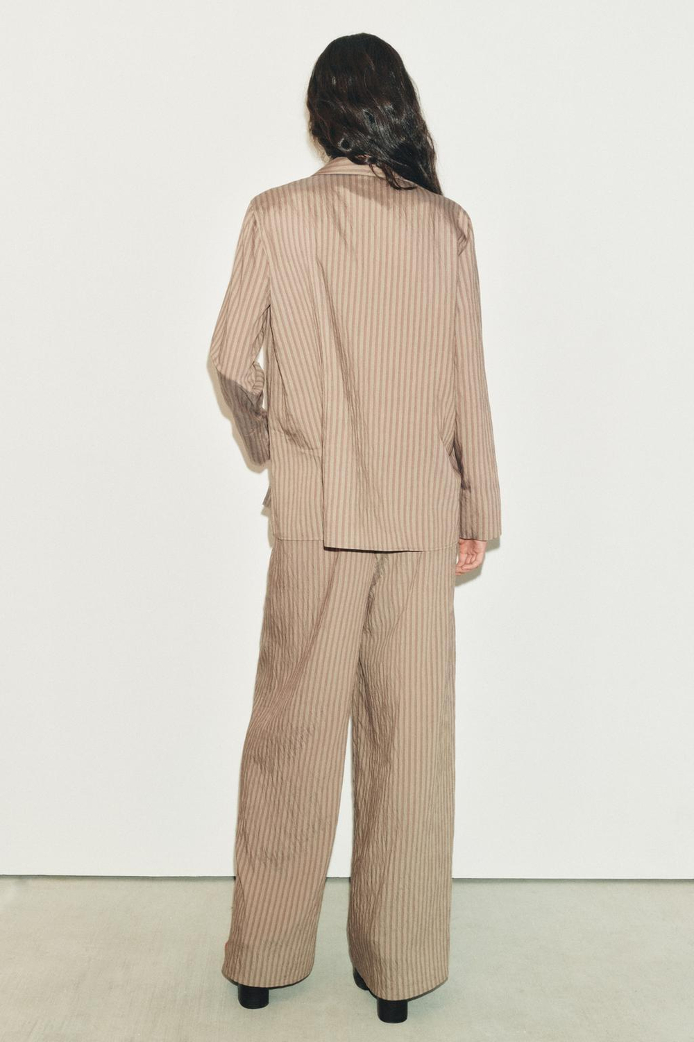 Брюки в пижамном стиле в полоску — zw collection