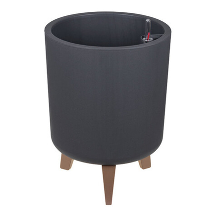 Кашпо ФЛОРИАН 19л D300мм высокое с автополивом Графитовый М-пластика