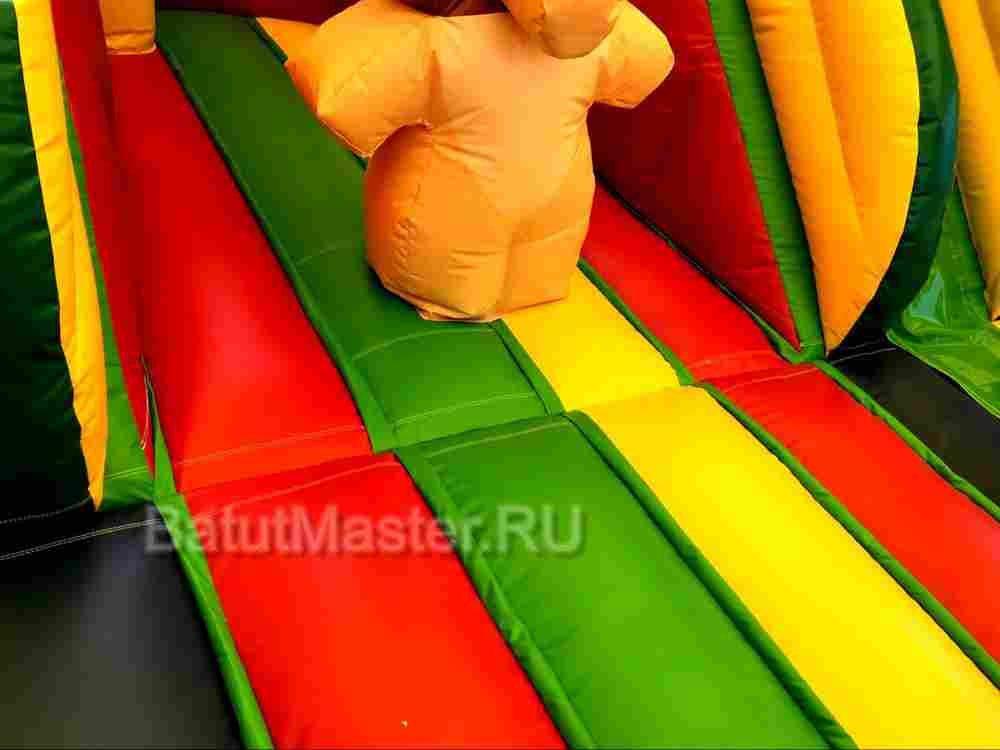 Надувной батут "Зверята с крышей" 10*7*6 м