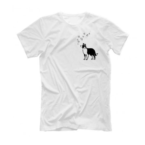 Футболка "Бордер Колли с бабочками"