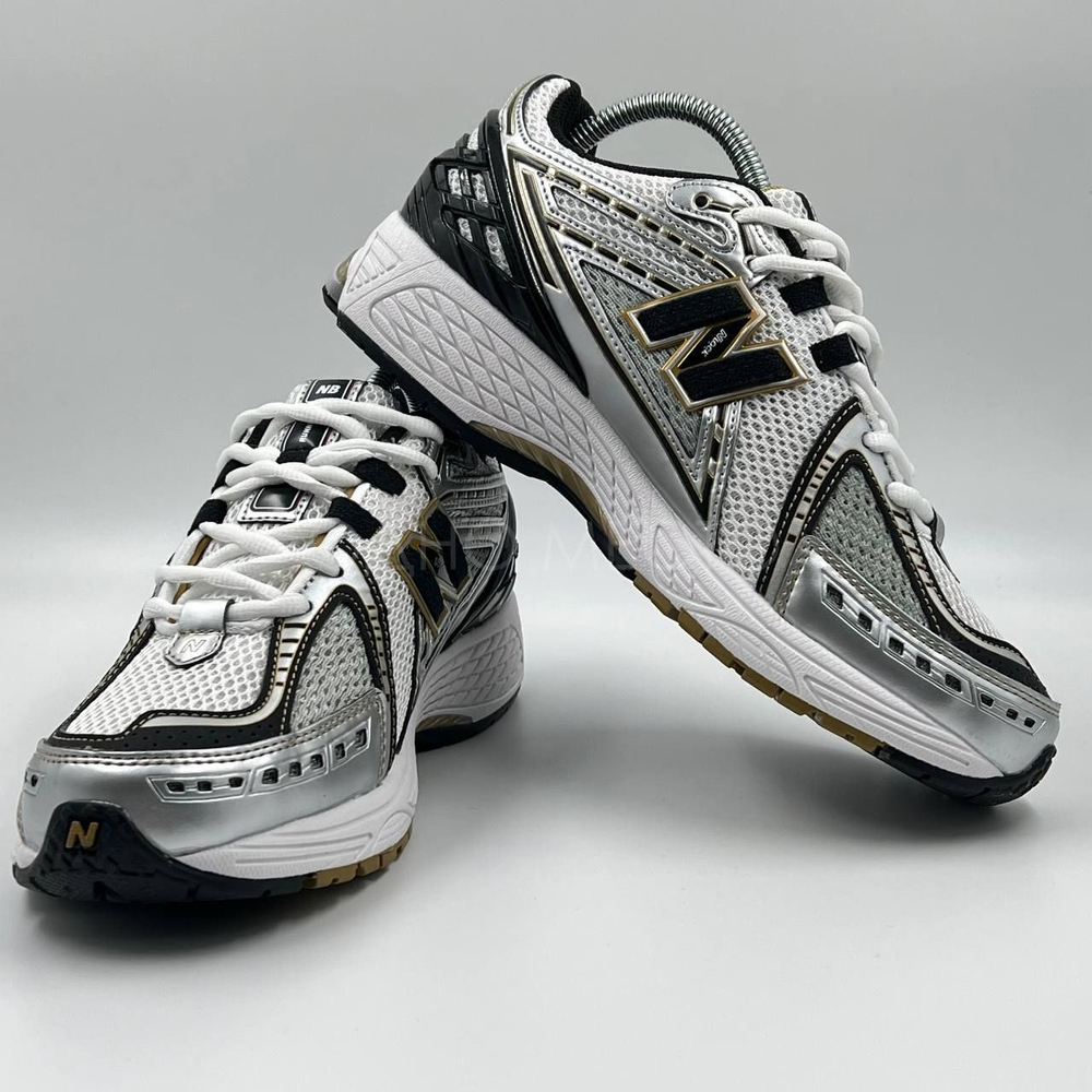 New Balance R White Metallic Gold