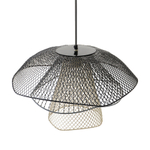 Светильник подвесной vinger, D48х30 см, черный/серый/белый