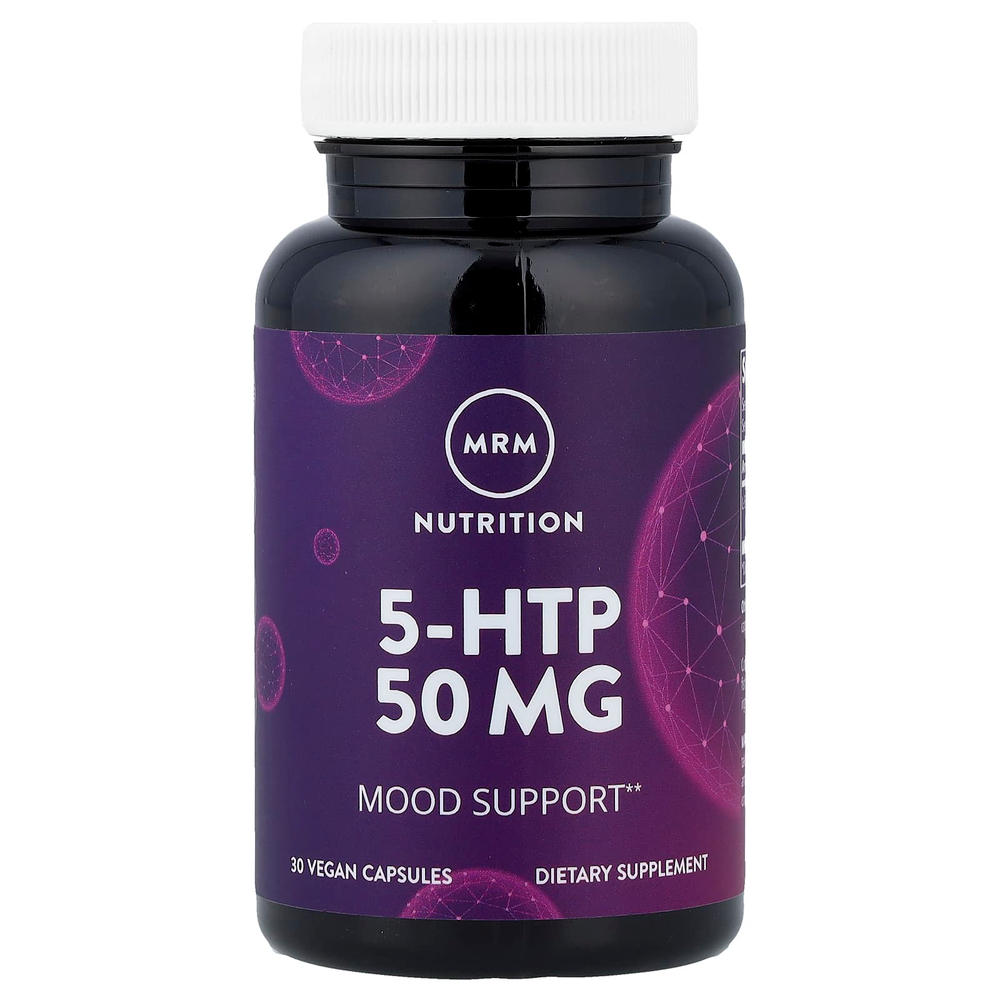 MRM Nutrition, 5-HTP, 50 мг, 30 веганских капсул