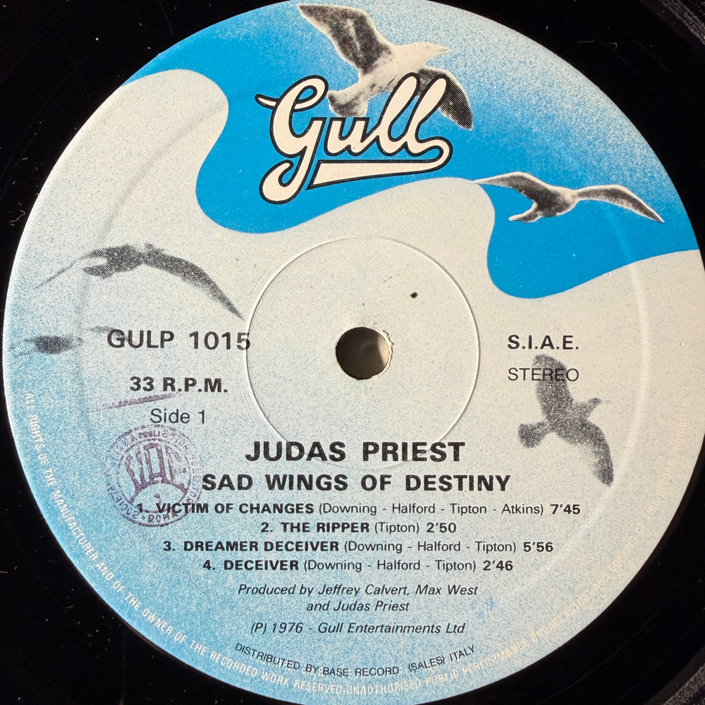 Judas Priest – Sad Wings Of Destiny (Италия 1976г.)