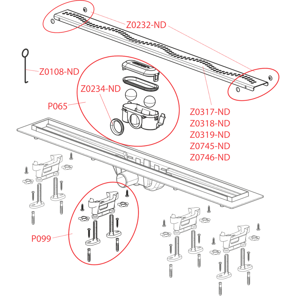 Дренажный канал ALCAPLAST, 750*60, 40 мм APZ8-750M