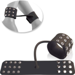 Силиконовый набор Fetish Silicone Cuffs (Цвет: черный с серебряным)