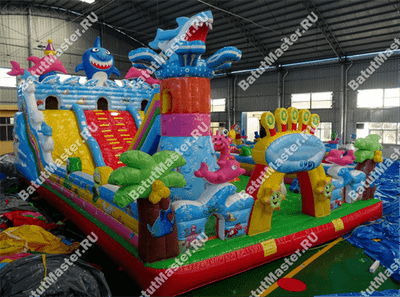 Коммерческий надувной батут "На морском дне" 15*8*7 м