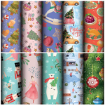 Бумага упаковочная 70x100см. "Сказочный подарок" 10 дизайнов в ассорт. (Золотая сказка)