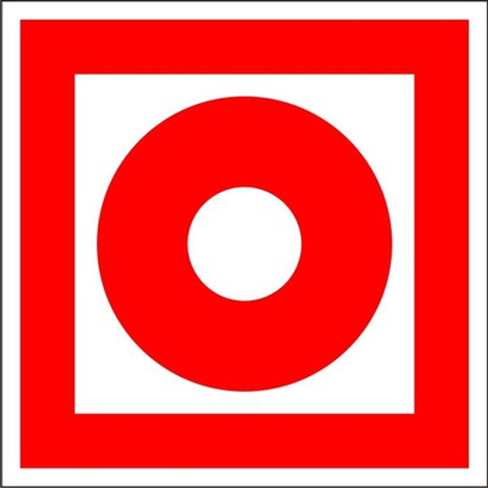 Знак "Кнопка включения установок (систем) пожарной автоматики"