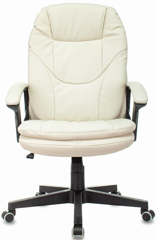 Кресло руководителя Бюрократ CH-868N слоновая кость OR-10 эко.кожа крестов. пластик