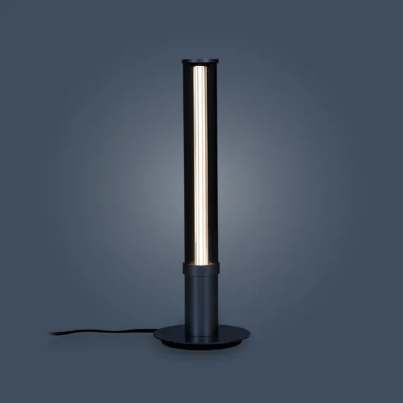 Настольный светильник Dumas 40 см, дымчатый, шампань