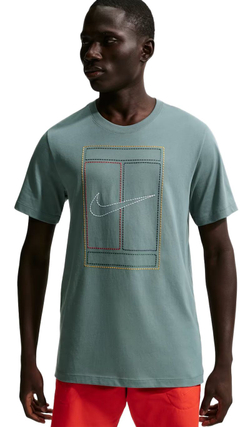 Теннисная футболка Nike Court Heritage Tennis - mineral slate