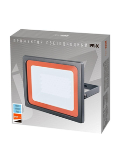 Прожектор светодиодный PFL-SC 100Вт 6500К IP65 190-260В ДО закален. матов. стекло Pro JazzWay 5001428