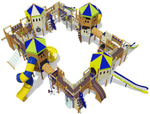Игровой комплекс для детей 6-12 лет для уличной площадки