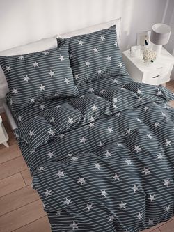 Наволочка комплект 2шт бязь Сказка "Звезды" 50x70 см на молнии