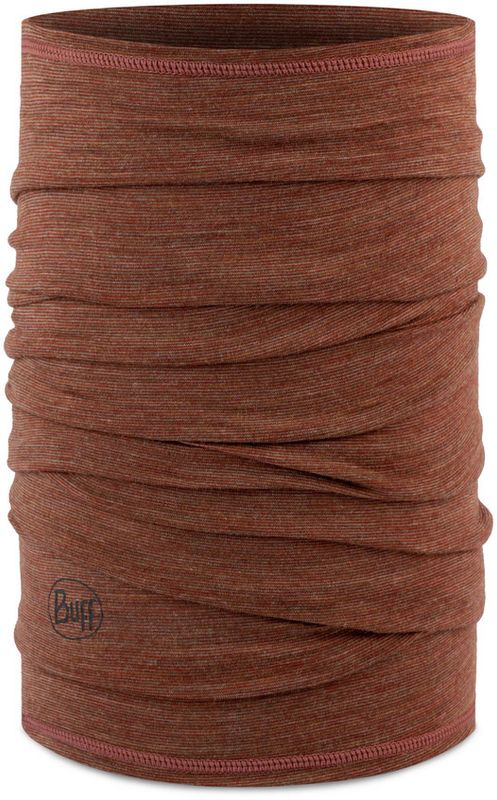 Тонкий шерстяной шарф-труба Buff Wool lightweight Wood Multistripes Фото 1