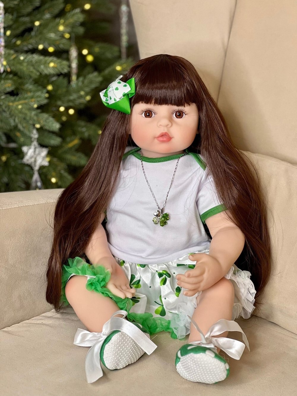 Кукла Реборн мягконабивная 60см в пакете (FA-072)