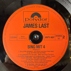 Винтажная виниловая пластинка LP James Last Джеймс Ласт Sing Mit 4 (Германия 1976)