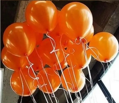 Облако из шаров с гелием Orange+Black decor 15 шаров Хэллоуин