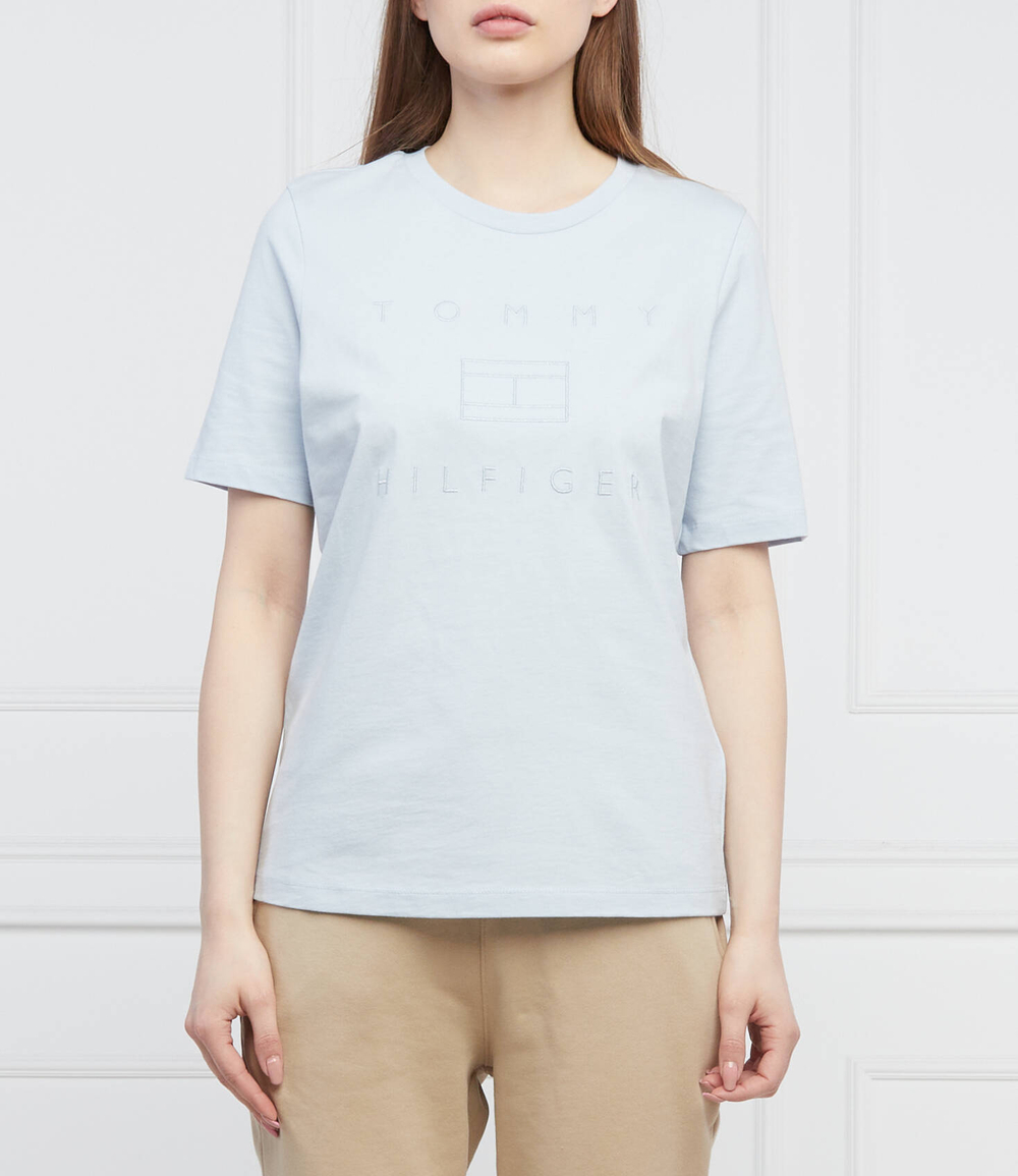 футболка Tommy Hilfiger - голубой(WW0WW33522)