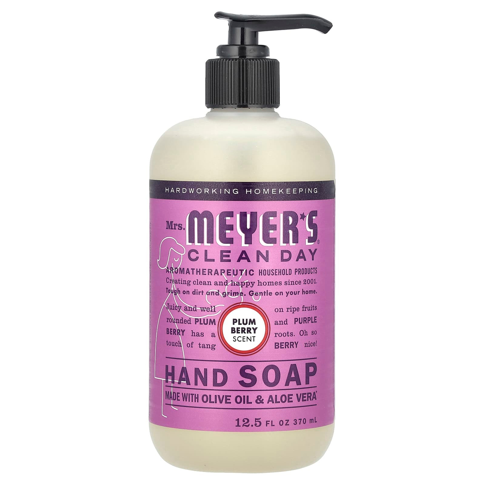 Mrs. Meyers Clean Day, мыло для рук, слива, 370 мл (12,5 жидк. унции)